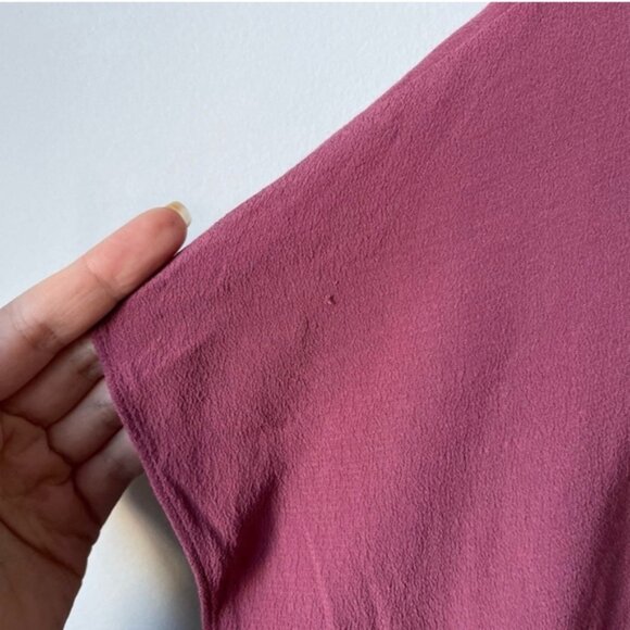 Wilfred Free Tie Front Mauve Button Up Blouse XS - Picture 10 of 10
